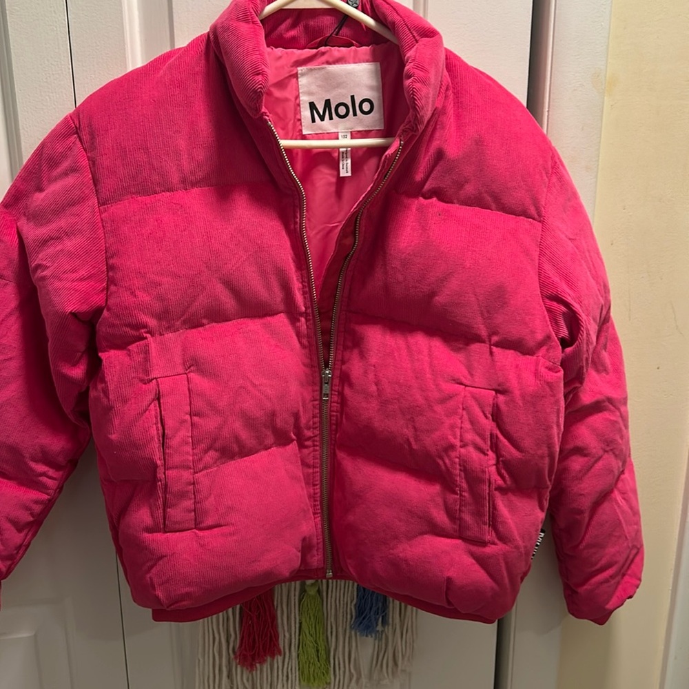 Girls pink Molo outerwear jacket size 12